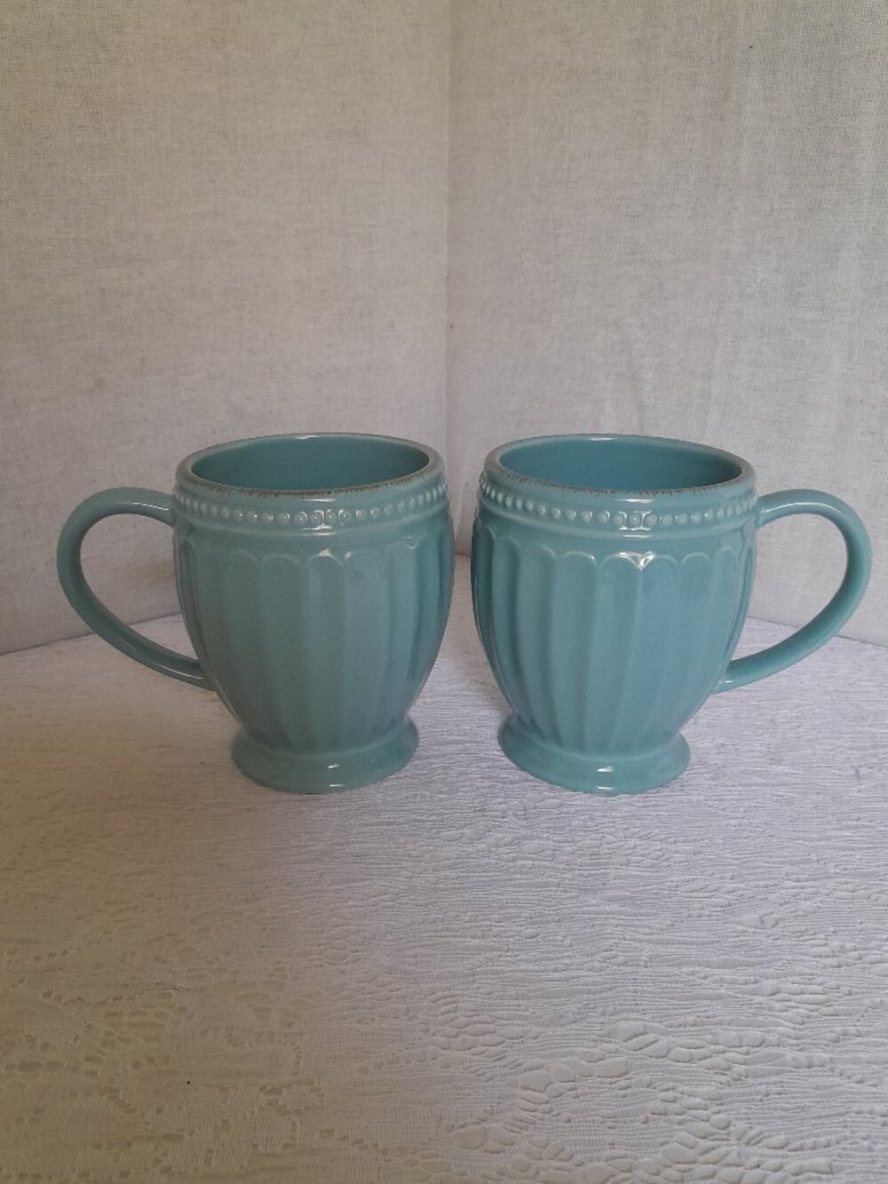 Lenox American French Perle Groove Cups, Set of 2